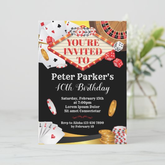 Casino Invitation Anniversaire (Debout devant)