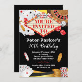 Casino Invitation Anniversaire (Devant / Derrière)