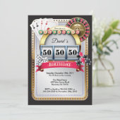Casino Invitation Anniversaire Poker Jouer Carte (Debout devant)