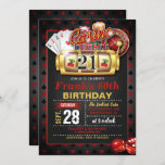 Casino Invitation d'anniversaire 21e anniversaire<br><div class="desc">Invitation parfaite pour célébrer un anniversaire de casino</div>