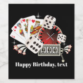 casino invitation, étiquette de vin (Étiquettes simples)