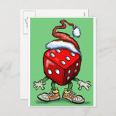 Casino Kerstmis Feestdagenkaart (Voorkant / Achterkant)