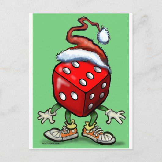 Casino Kerstmis Feestdagenkaart (Voorkant)