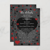 Casino Las Vegas Huwelijksdetails Informatiekaartje (Voorkant / Achterkant)