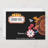 casino las vegas jeux thème invitation (Dos)
