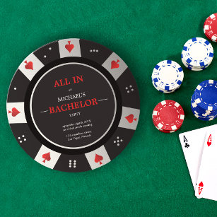 Casino Las Vegas Poker Chip Bachelor Party Kaart