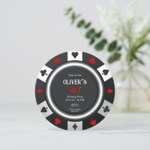 Casino Las Vegas Poker Chip Birthday Kaart