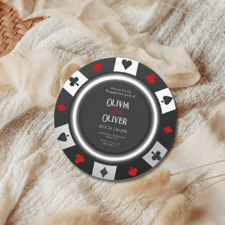 Casino Las Vegas Poker Chip engagement party Kaart