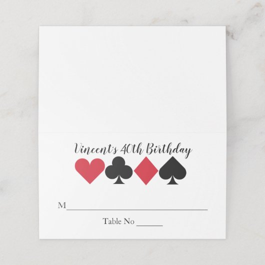 Casino Las Vegas Verjaardag Gepersonaliseerde Plac (Buitenkant ongevouwen)