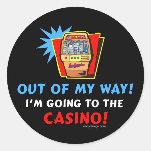 Casino Lovers Ronde Sticker (Voorkant)
