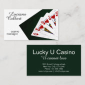 Casino manager grappig aanpasbaar visitekaartje (Voorkant / Achterkant)