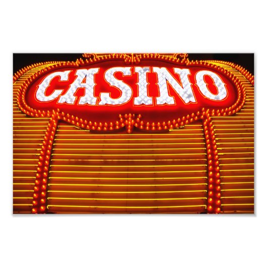 Casino Marquee in Carson City Foto Afdruk (Voorkant)