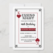 Casino moderne Nuit Anniversaire Fête Invitation (Devant)