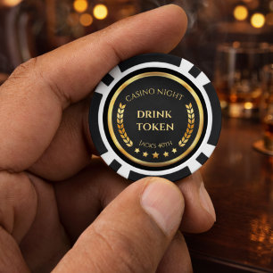 Casino Nacht Drank Token Pokerchip   Gepersonalise