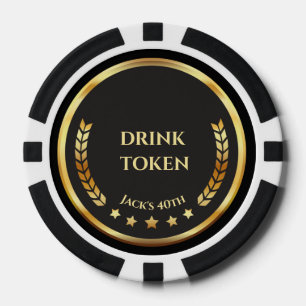 Casino Nacht Drank Token Pokerchip Persoonlijk