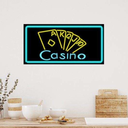 Casino Neon Sign Poster (Keuken)