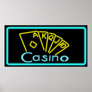 Casino Neon Sign Poster