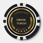 Casino Night Drink Token Poker Chip | Personalized (Voorkant)