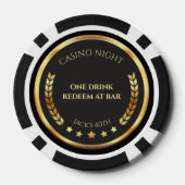 Casino Night Drink Token Poker Chip | Personalized (Achterkant)