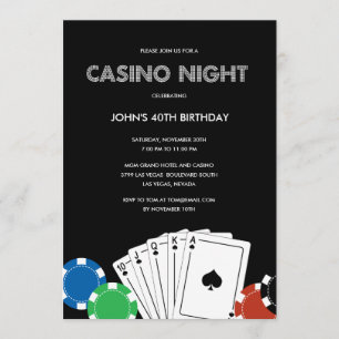 Casino Night Feest Uitnodiging