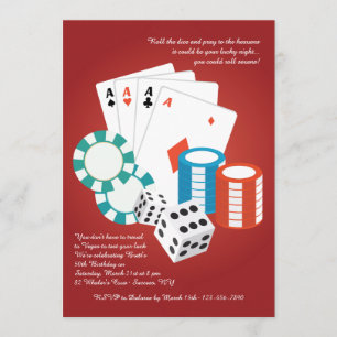 Casino Night Invitation Kaart
