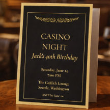 Casino Night Invitation | Poker Birthday Party 