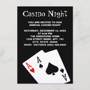 Casino Night Invitations Kaart