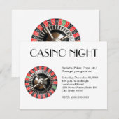 Casino Night Invitations Kaart (Voorkant / Achterkant)