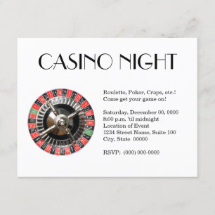Casino Night Invitations Kaart