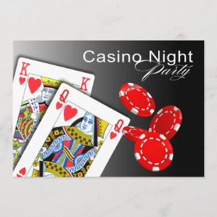 Casino Night Las Vegas Poker Party - rood Kaart