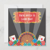 Casino Night Party Événement Invitation (Dos)
