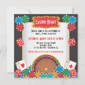 Casino Night Party Événement Invitation (Devant)