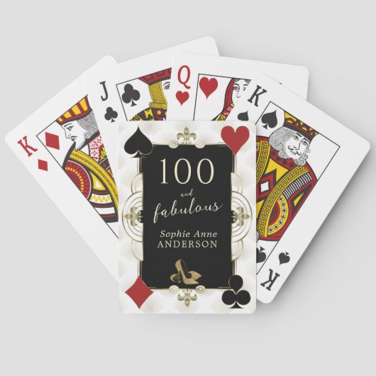 Casino Night Poker 100 en Fantastisch Verjaardagsf Pokerkaarten (Achterkant)