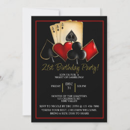 Casino Night Poker Feest Uitnodiging