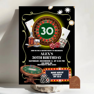 Casino Night Poker Man Volwassenen Verjaardag Kaart