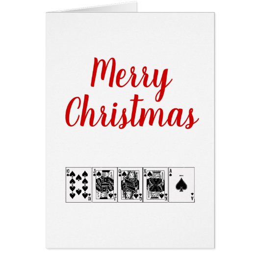 Casino Night Poker Royal Straight Flush Kerstmis (Voorkant)