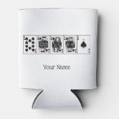 Casino Night Poker Royal Straight Flush Spades Blikjeskoeler (Voorkant)