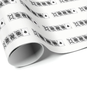 Casino Night Poker Royal Straight Flush Spades Cadeaupapier