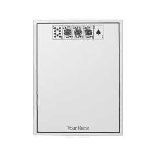 Casino Night Poker Royal Straight Flush Spades Notitieblok