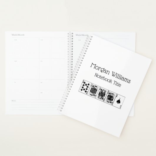 Casino Night Poker Royal Straight Flush Spades Planner (Display)