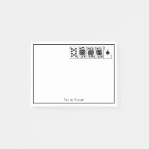 Casino Night Poker Royal Straight Flush Spades Post-it® Notes
