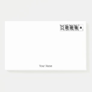 Casino Night Poker Royal Straight Flush Spades Post-it® Notes