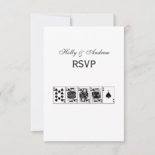 Casino Night Poker Royal Straight Flush Spades RSVP Kaartje