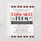 Casino Night Prom Dance Uitnodiging (Voorkant)