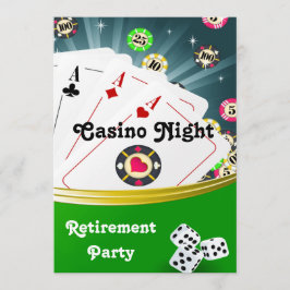 Casino Night Retirement Party Uitnodigingen