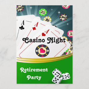 Casino Night Retirement Party Uitnodigingen