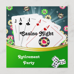 Casino Night Retirement Party Uitnodigingen