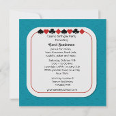 Casino Night verjaardagsfeestje uitnodigingen (Achterkant)