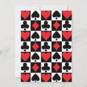 Casino Nuit Anniversaire Fête Invitation (Dos)