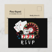 casino, nuit casino, carte postale RSVP (Devant / Derrière)
